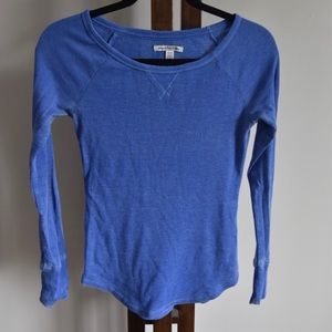 XS Blue Waffle Knit AEO
